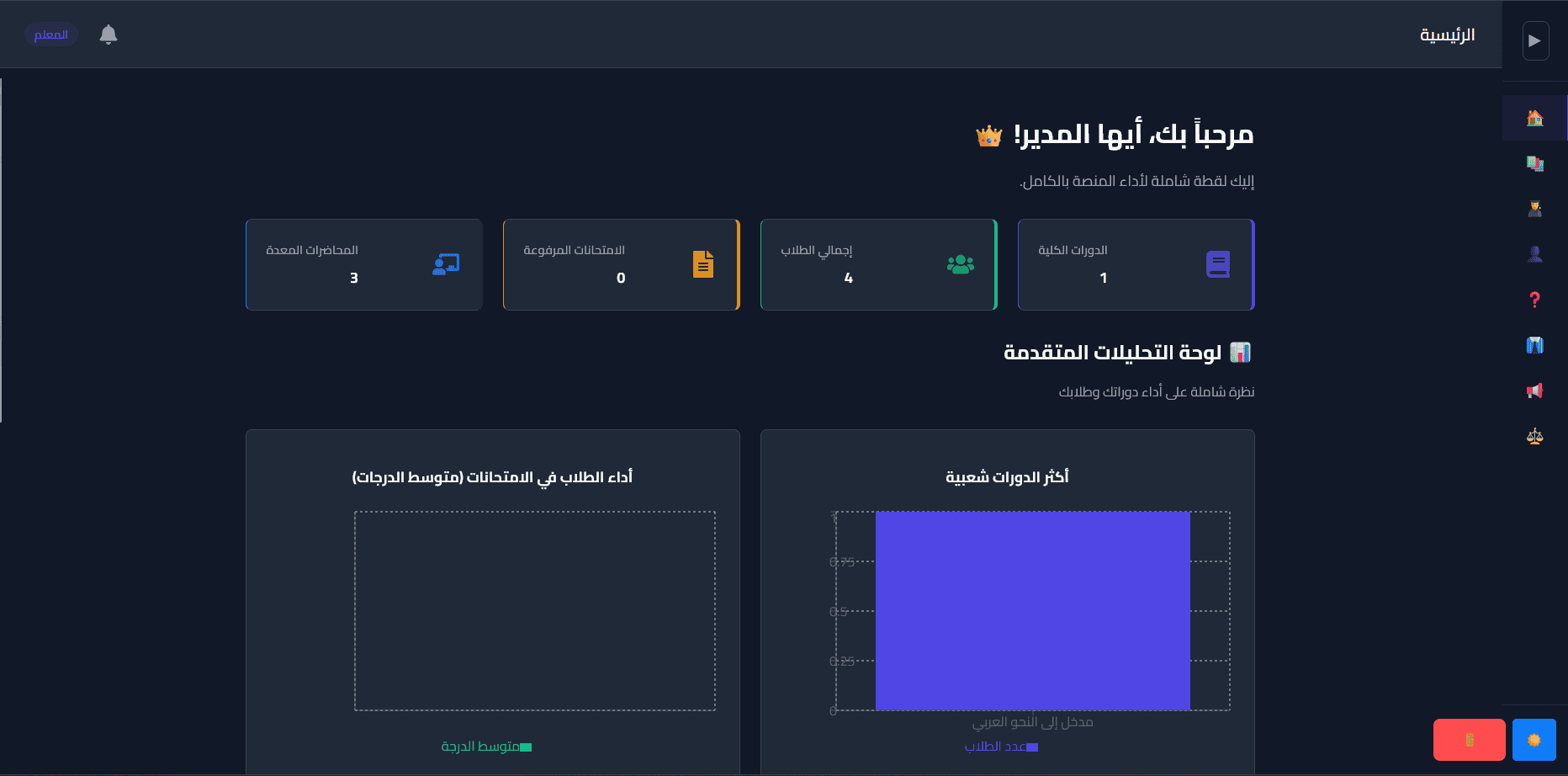 كيف انشئ اختبار الكتروني باستخدام منصة دارس